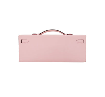 Hermès Kelly cut Pink Rose Sakura Swift Leather Palladium Hardware