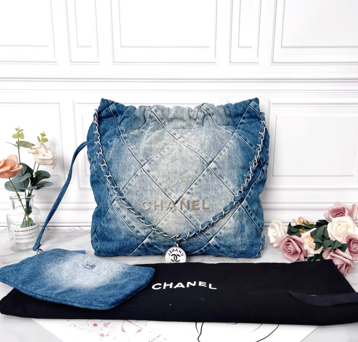 Chanel 22 Handbag Denim