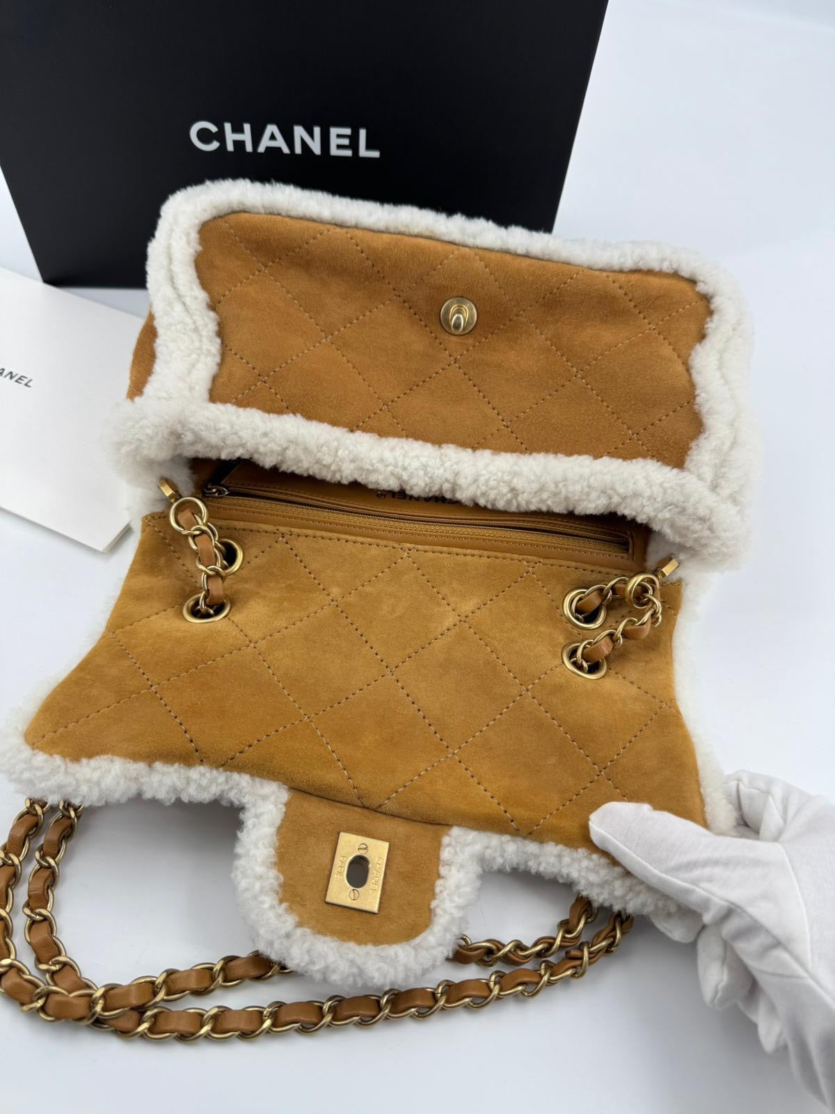 Chanel 2018 Shearling Coco Neige Flap Bag