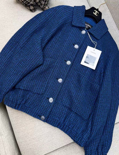Chanel 22P Dark blue Blouson Jacket