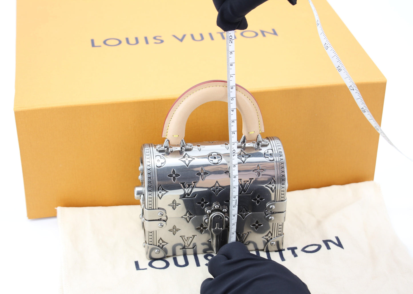 Louis Vuitton 2022 Metal Silver Monogram Mini Treasure Trunk