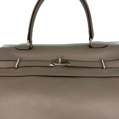 Hermès Kelly Relax 50 Gris Tourterelle Veau Sikkim Leather Palladium hardware