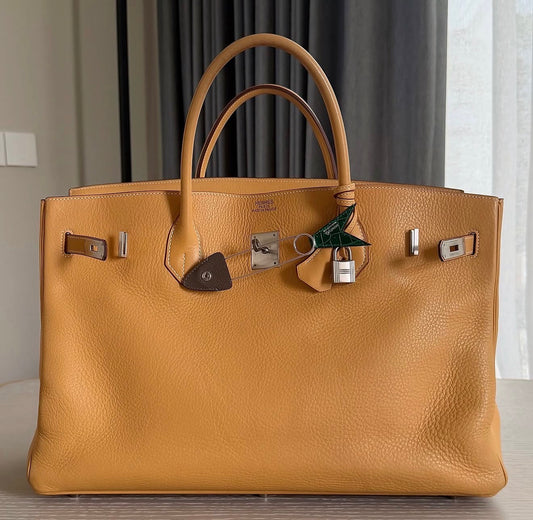 Hermès Birkin 45 Natural Fjord Leather Brushed Palladiumhardware