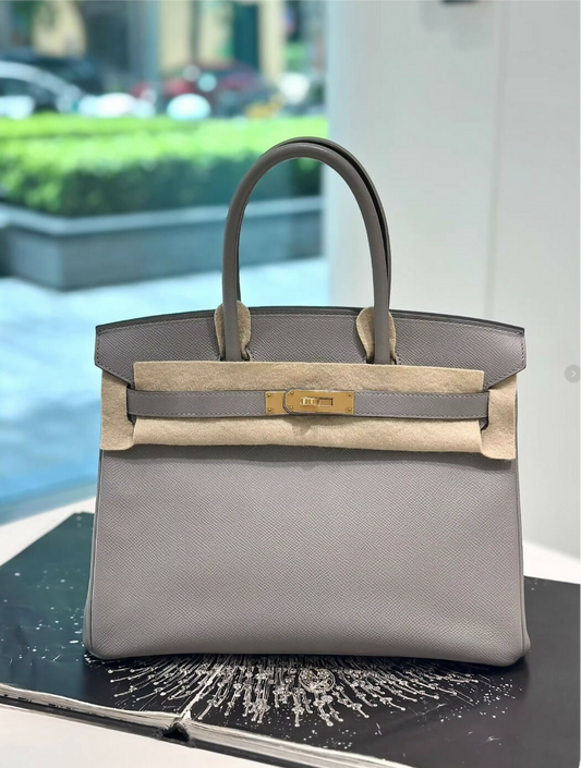 Hermès Birkin 30 Gris Mouette 4Z Epsom Leather Gold Hardware