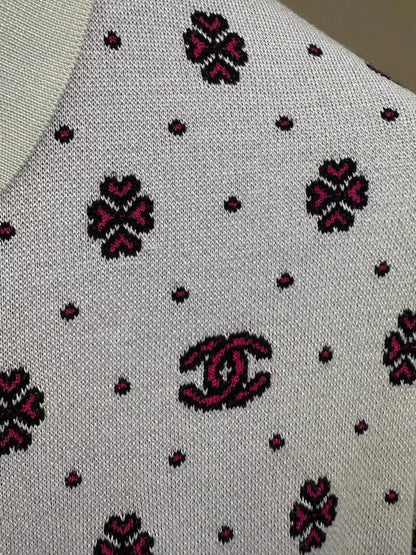 Chanel 23P four-leaf clover knit sweater