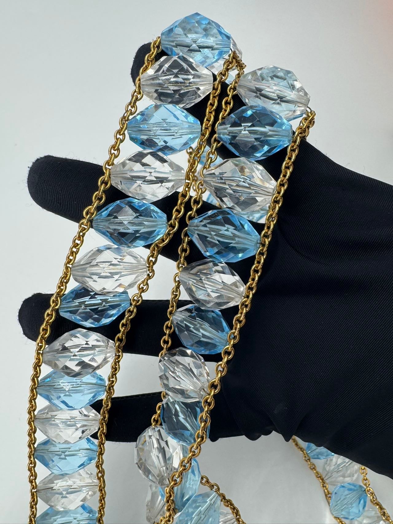 Chanel 1997 Runway Vintage Rare Blue Clutch Minaudière Bag