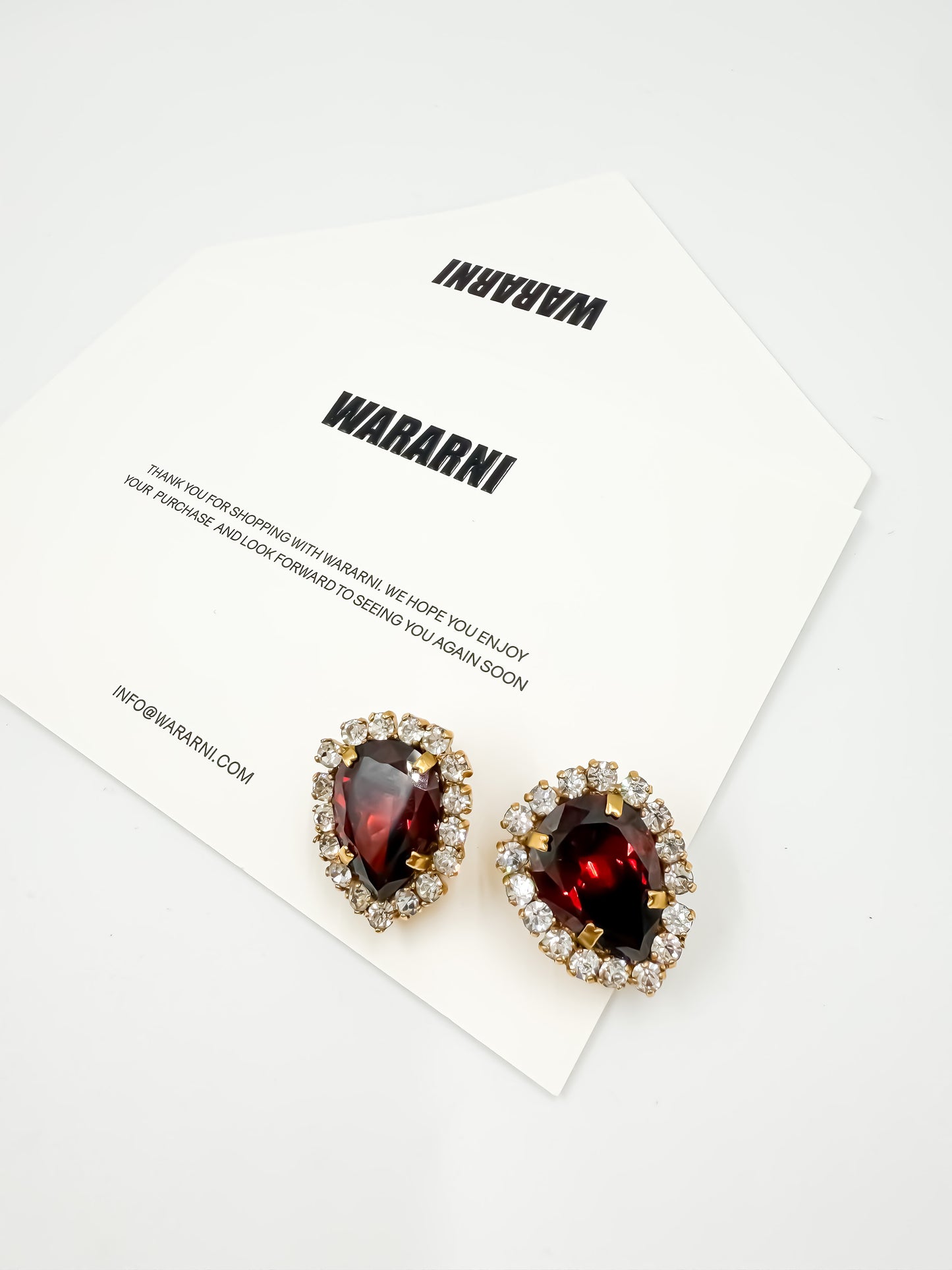 Chanel 1995 “Barbie Collection” Crystal Earrings Pink/Dark Red/Blue