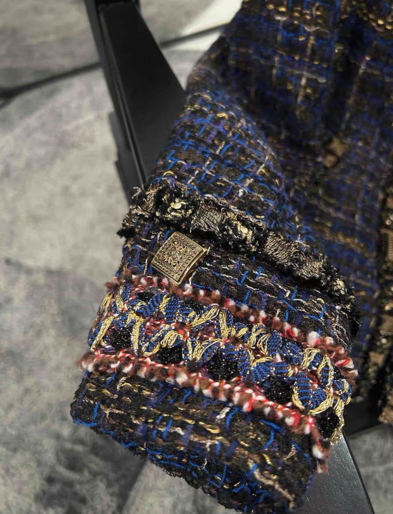 Chanel 2011 Deep Blue tweed jacket