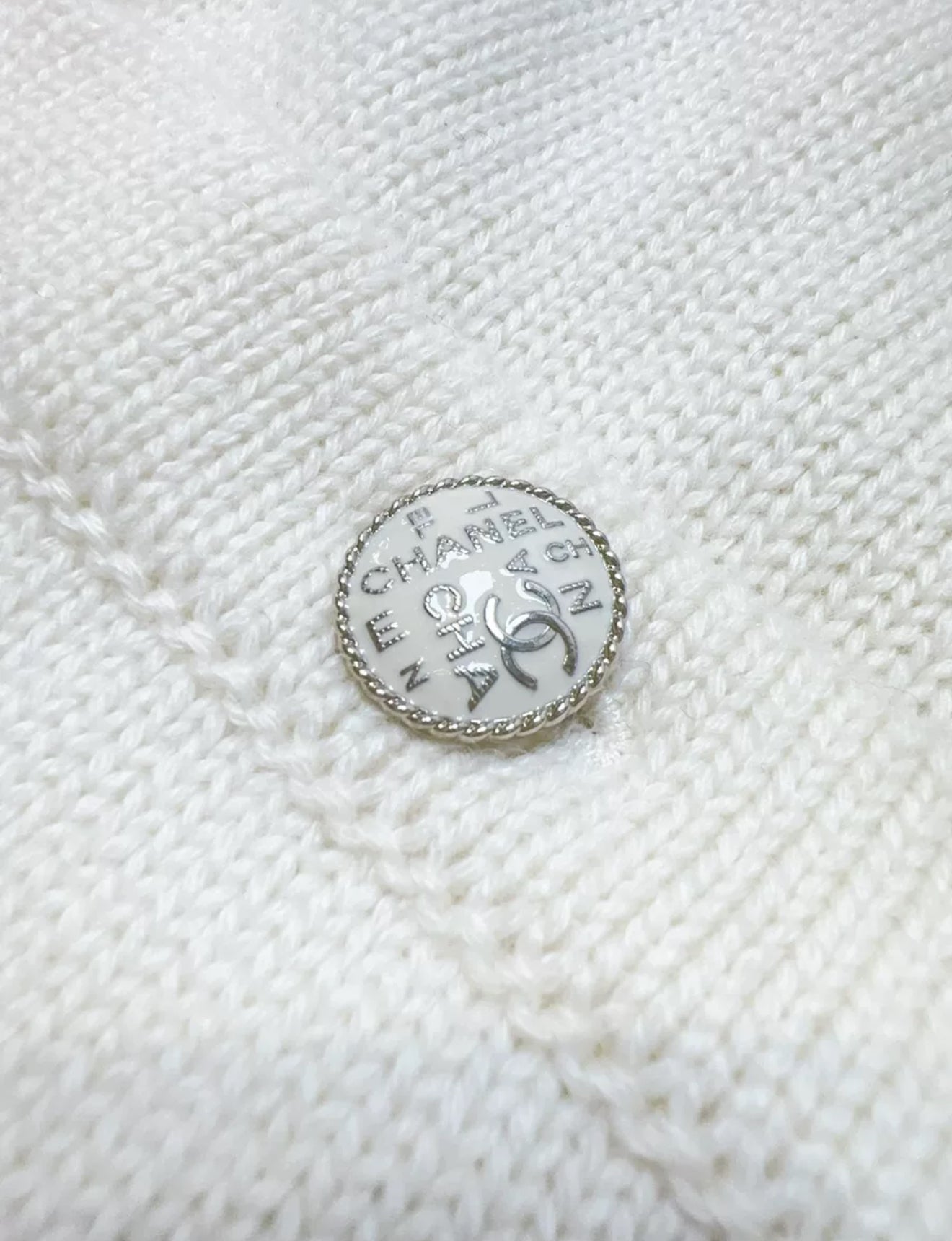 Chanel 20P Ecru Cardigan