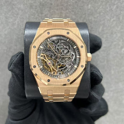 Audemars Piguet Royal Oak Rose Gold 41mm Double Balance Wheel Openwork Skeleton