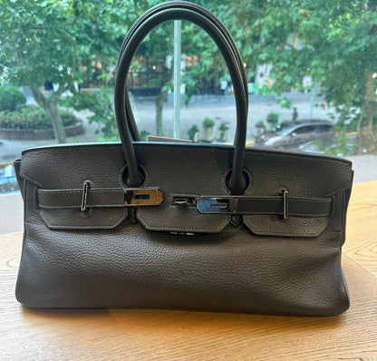 HERMES shoulder Birkin Black Togo Leather palladium hardware