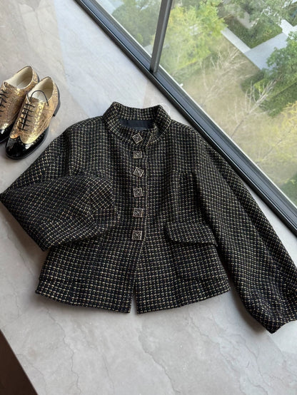 Chanel Byzantine!! Extremely rare black and gold jacket