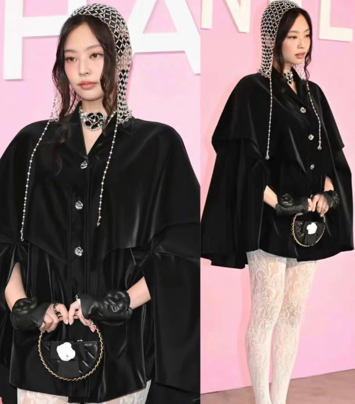 CHANEL 黒 レザー キルティング(ノベルティグッズ)保存袋リボン花、付き Chanel 23k Camellia Hula Hoop Bag Black – Wararni.com