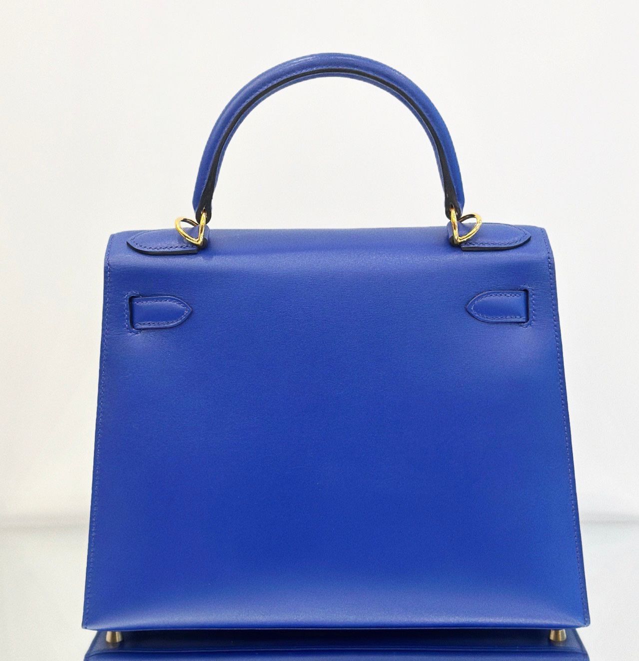 Hermès Kelly Sellier 28 Bleu Electric Tadelakt Gold Hardware