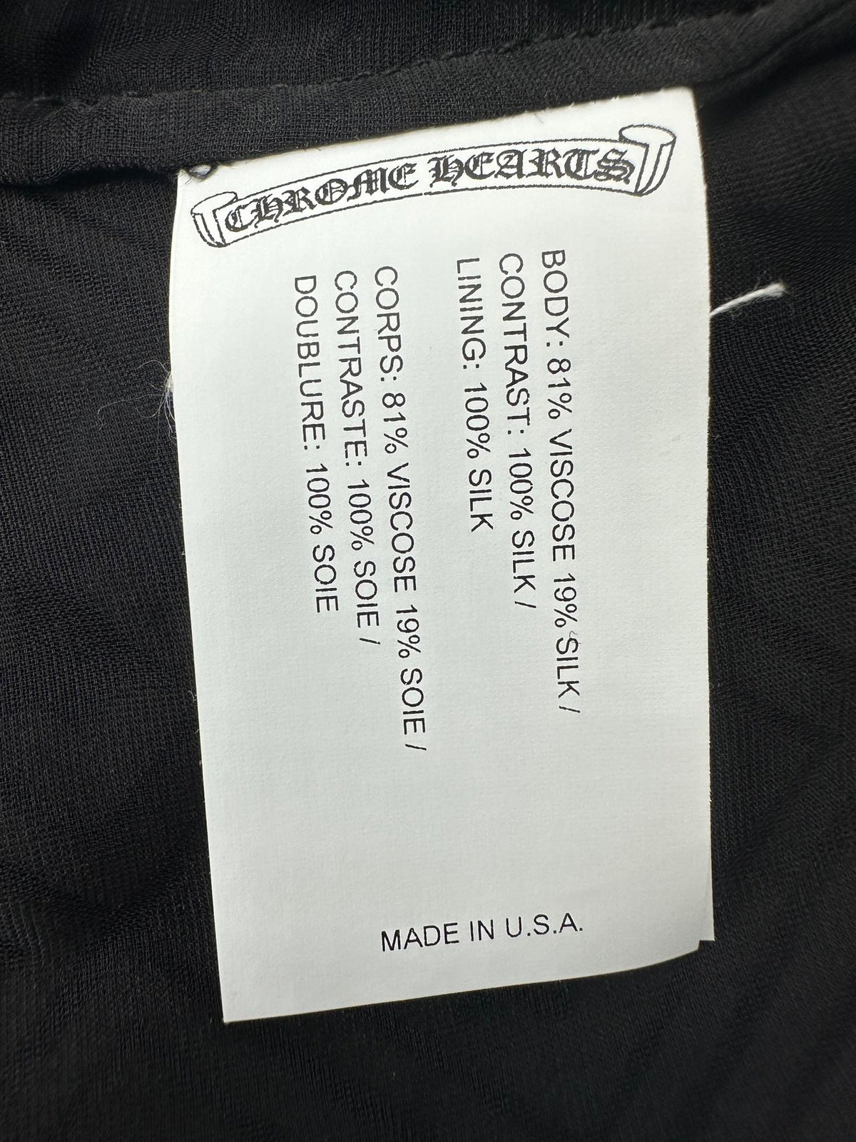 Chrome Hearts silk dress