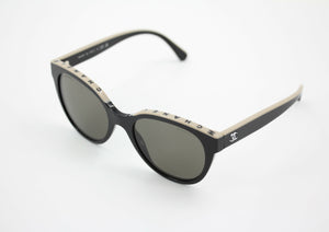 Chanel 2022 Resin Honey Beige Butterfly Sunglasses
