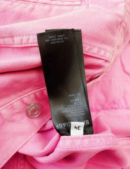 Balenciaga pink denim jacket size 34