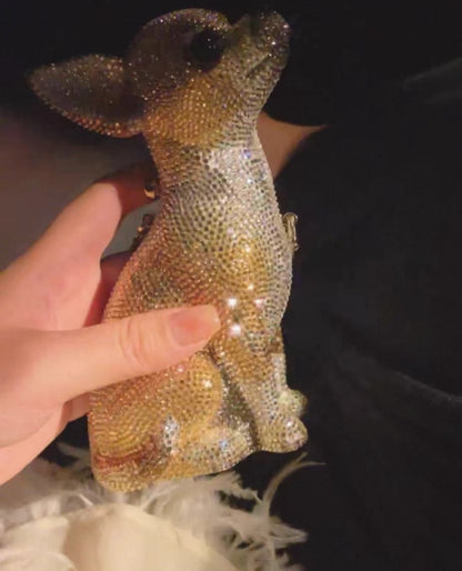 Judith Leiber “Chihuahua” Crystal Pave Minaudière Evening Handbag