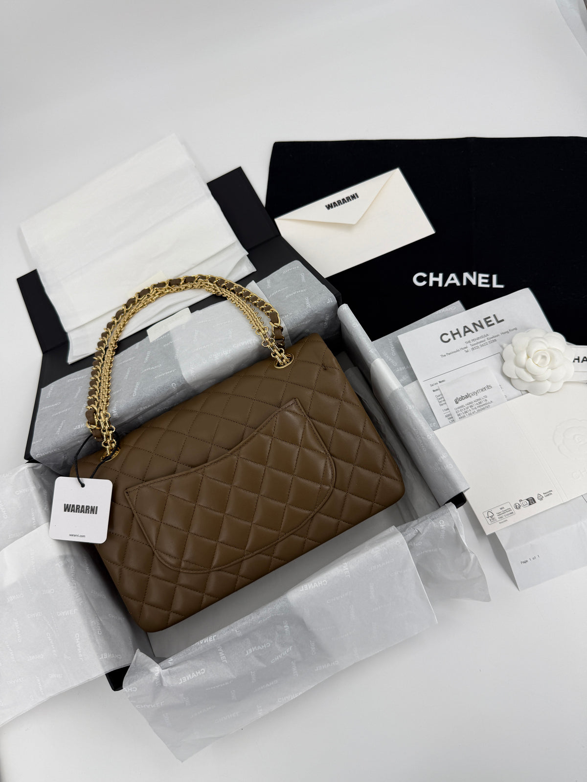 Chanel Fall Winter 2026 double flap lambskin Brown