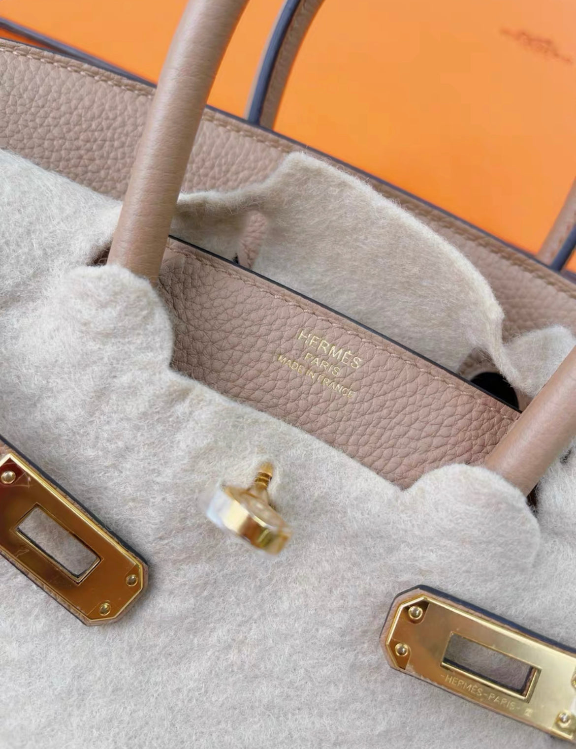 Hermès Birkin 25 Biscuit Togo Gold Hardware Stamp U