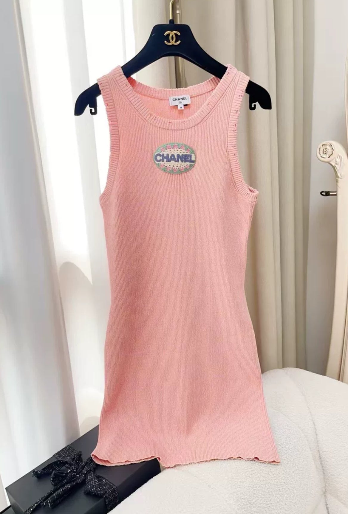 Chanel 25P Pink Knitted Dress