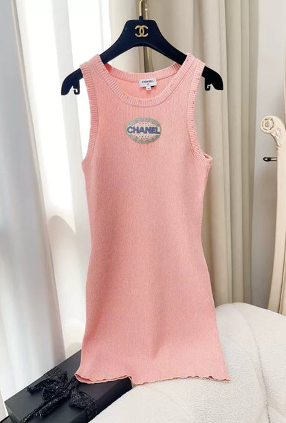 Chanel 25P Pink Knitted Dress – Wararni.com