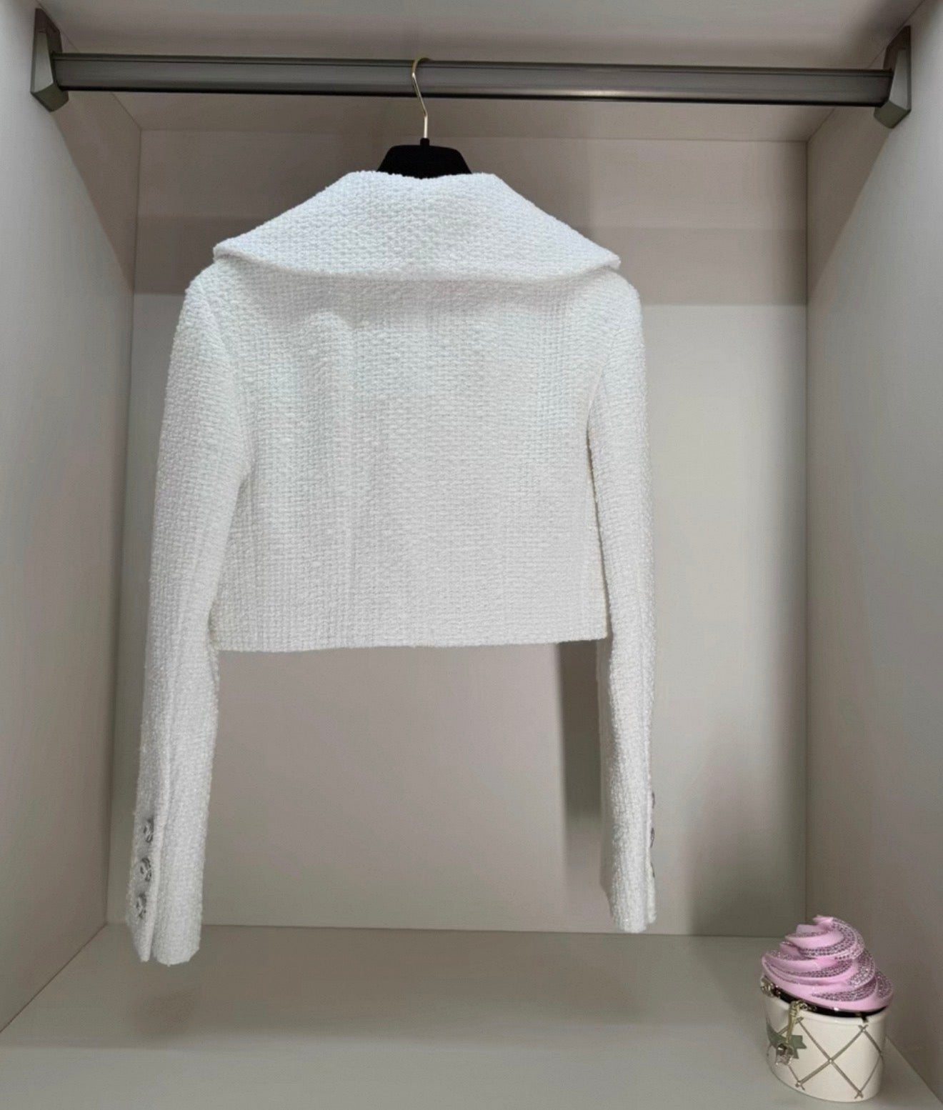 Chanel 26C White cropped jacket 38FR