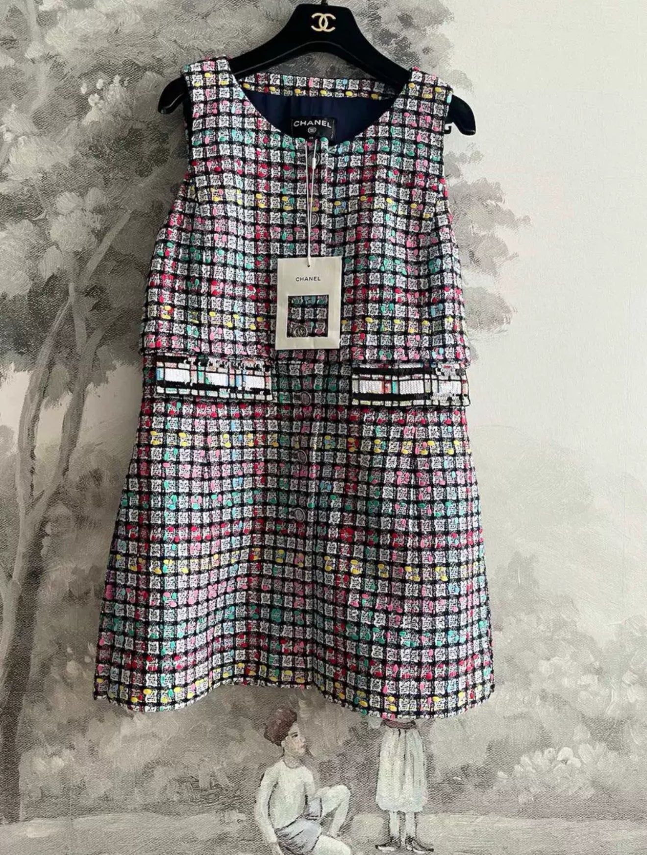 Chanel 25C Multicolor Tweed Vest