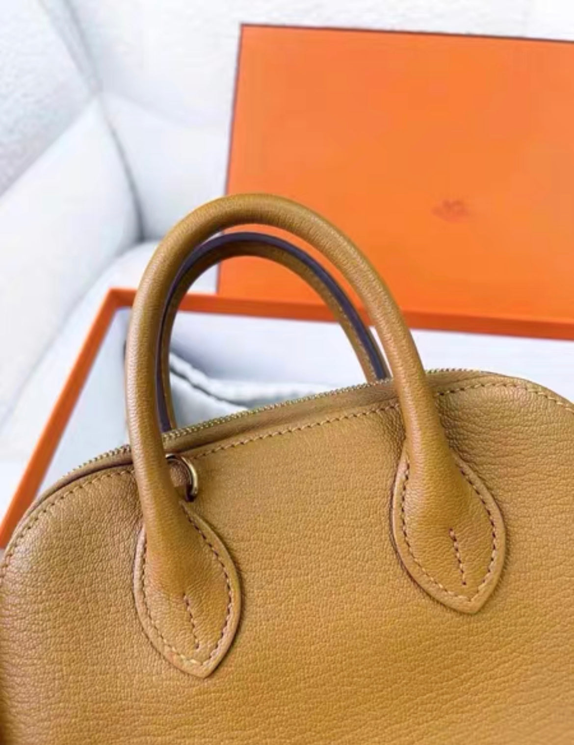 Hermes mini Bolide 1923 Sesame Bag