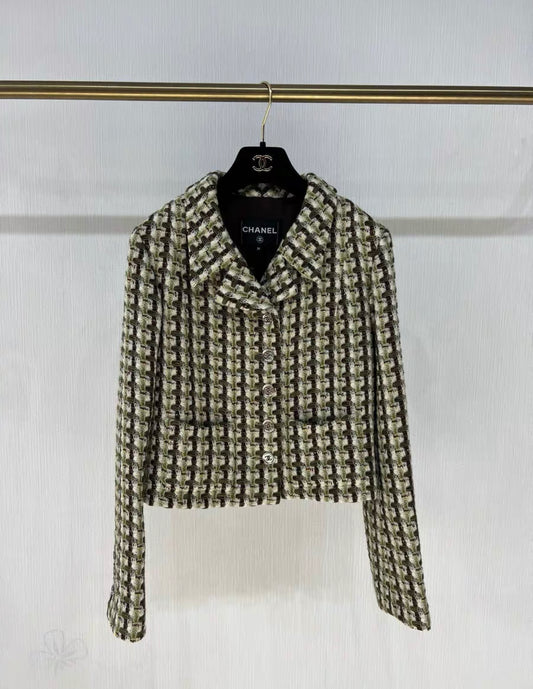 Chanel 23A wool tweed jacked size 36