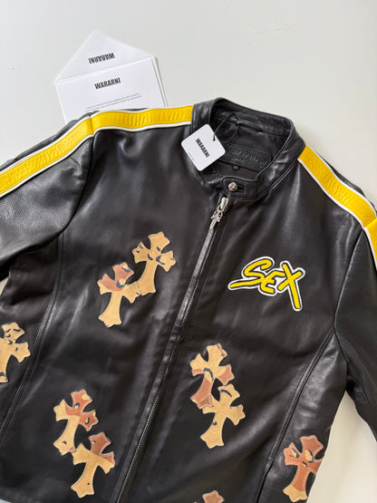 Chrome Hearts Sex Records Leather Racing Jacket