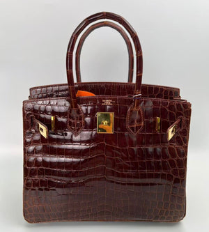 Hermes Birkin 30 Miel shiny niloticus gold hardware