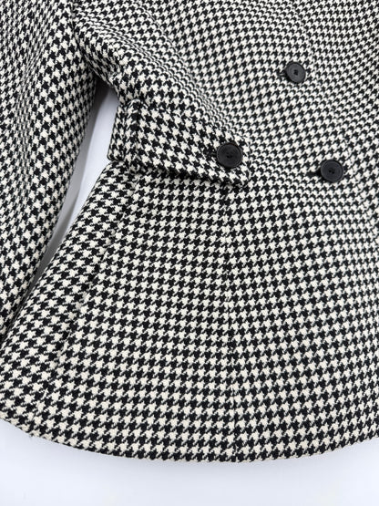 Christian Dior 2022 Houndstooth Wool Jacket — Black & White (FR 36)