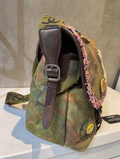 Chanel Graffiti Canvas Messenger Bag – Large Size