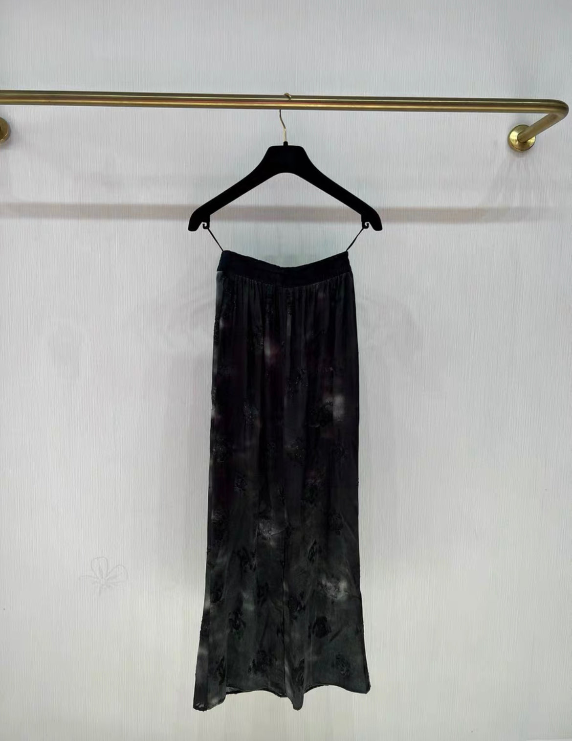 Chanel 22A Black CC logo long skirt size 34