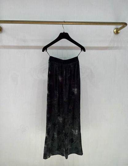 Chanel 22A Black CC logo long skirt size 34