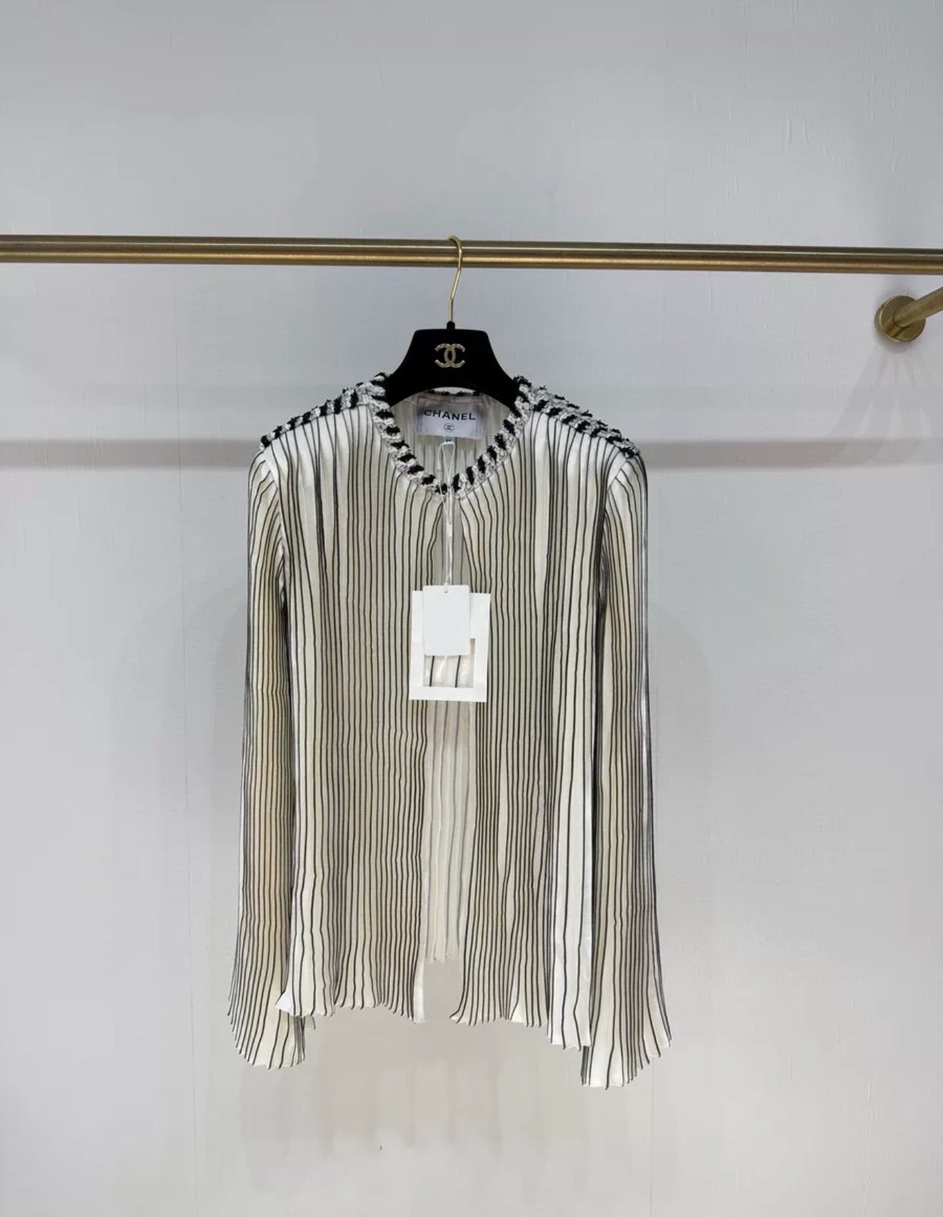 Chanel 24S pleated satin top