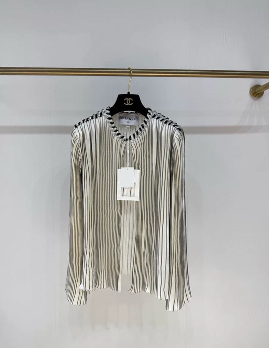 Chanel 24S pleated satin top