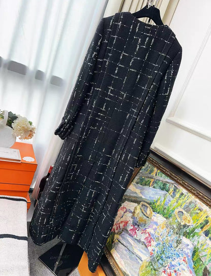 Chanel 21k black long coat