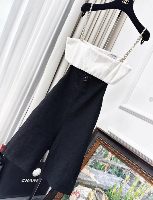 Chanel 22s black/ecru jumpsuit