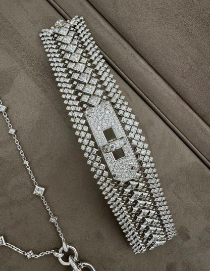 Hermès High Jewellery Kelly Joaillidre 
Bracelet/Watch/Necklace White gold Full Diamonds Himalaya Necklace