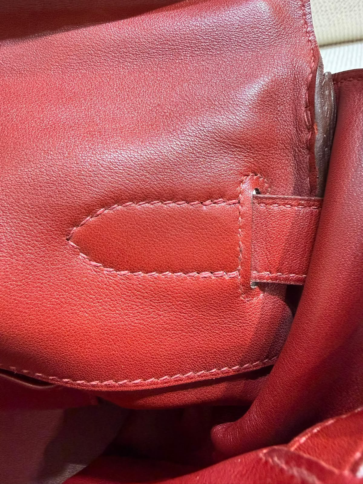 Rare* Hermes Kelly Relax 50cm Rouge H sikkim ck leather palladium hardware
