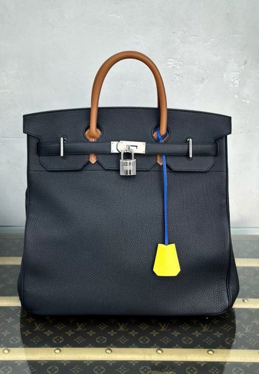 Hermès Birkin HAC 40 Black & Gold & Blue Royale Togo