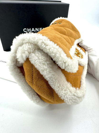 Chanel 2018 Shearling Coco Neige Flap Bag