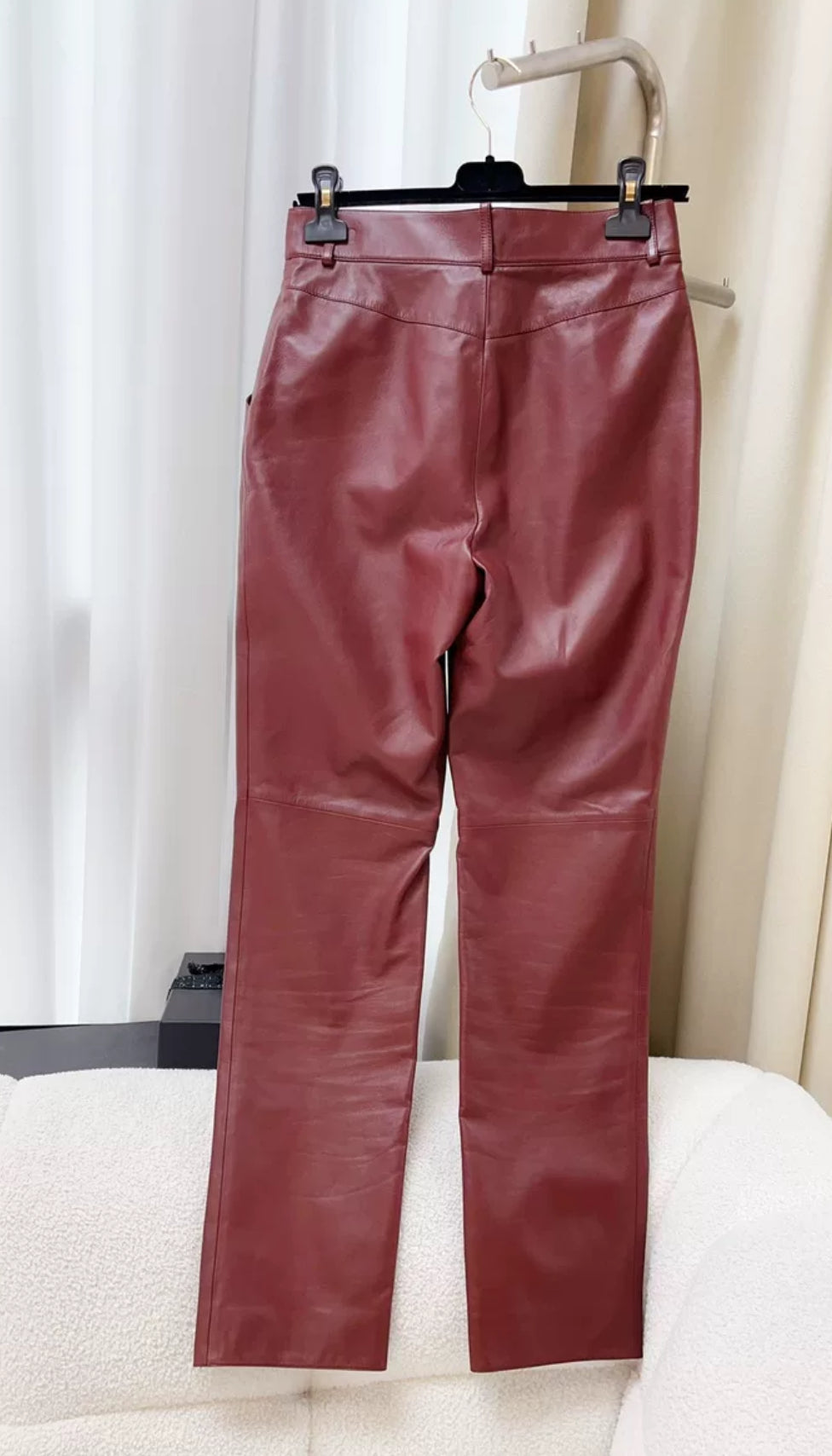 Chanel 22K Burgundy Leather pants