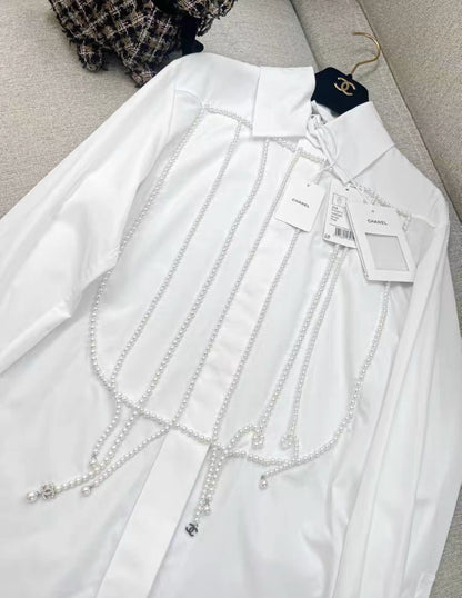 Chanel 21S White tunic shirt