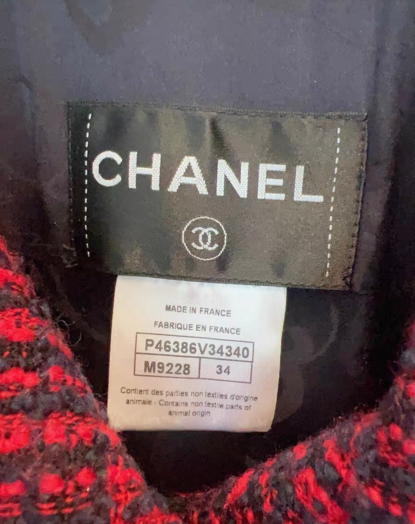 Chanel 13A Métiers d'Art Edinburgh Collection Red Wool British Plaid Coat