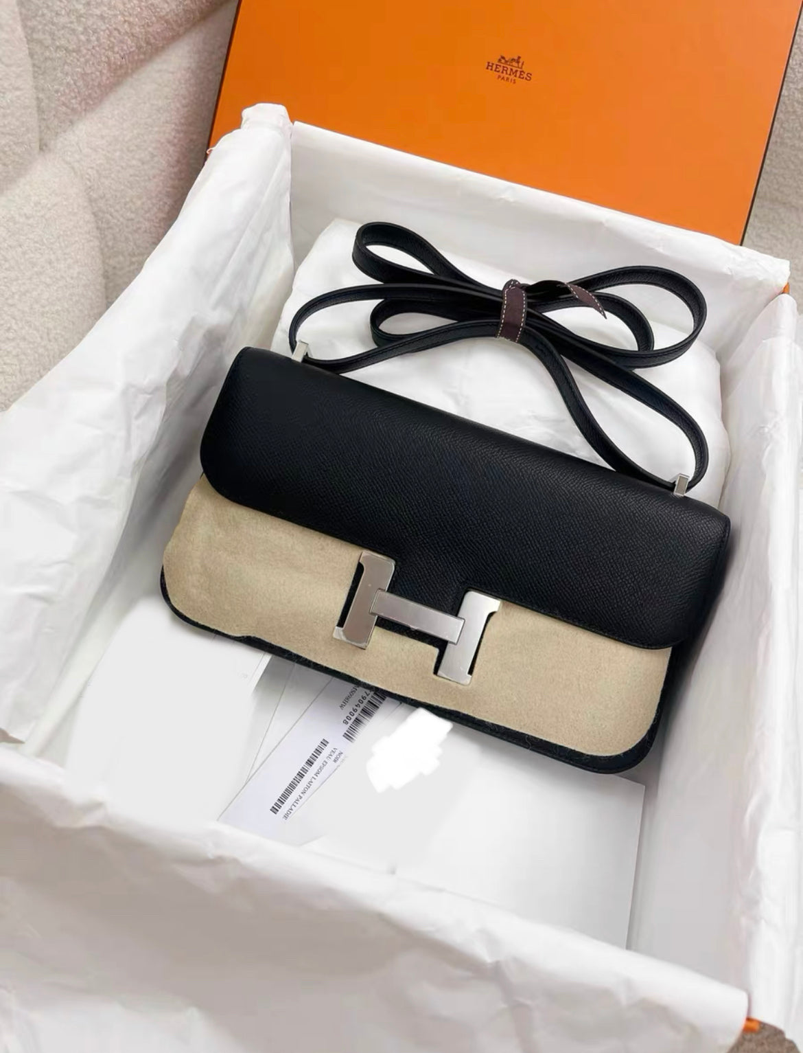 Hermès Constance Elan Black Epsom Palladium Hardware