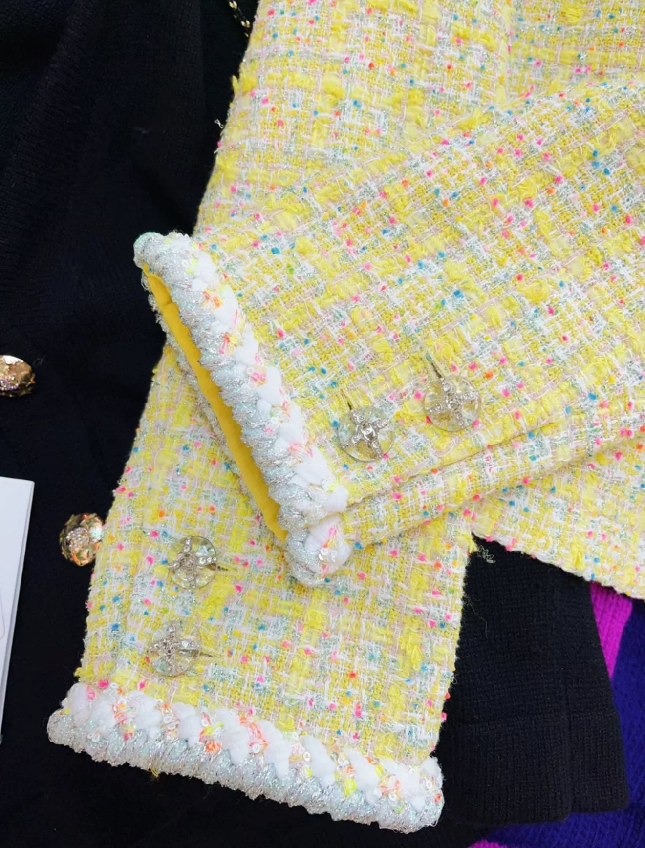 Chanel 24C Yellow Tweed Jacket