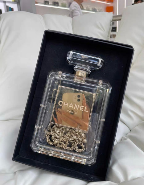 Chanel Minaudiere No. 5 Perfume Clutch Transparent Plexiglass